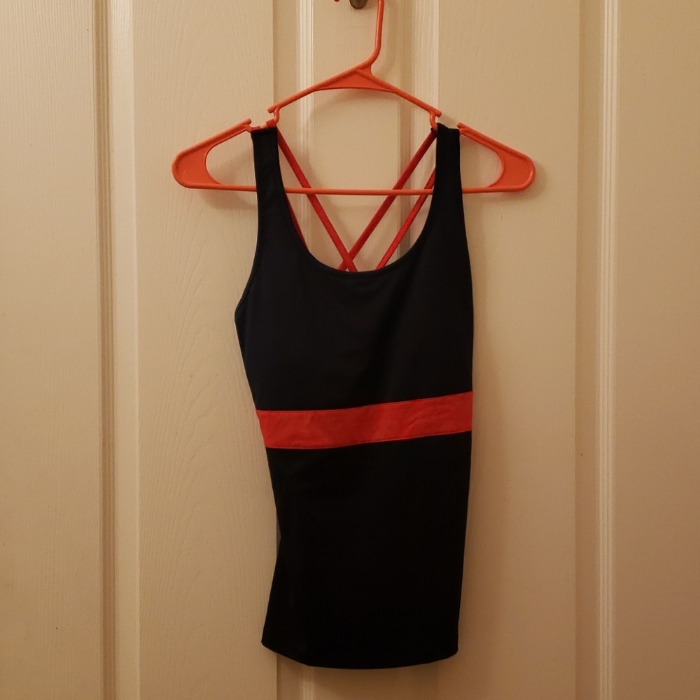 Navy blue Fila tennis tank top